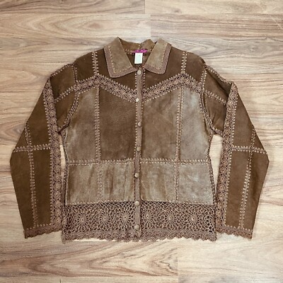 Vintage IDI by Matthew Patchwork Leather Jacket Crochet Patches