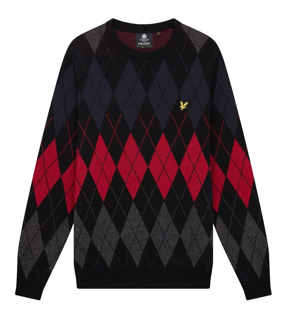 Lyle Scott Vintage British Argyle Crew Neck Jumper BNWT Designer