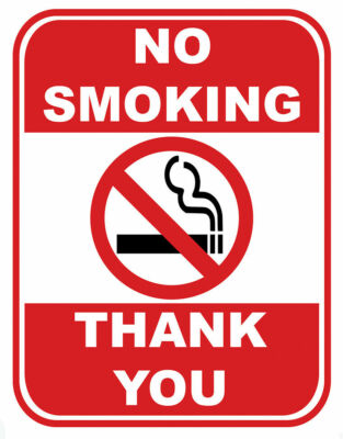 no cigarettes sign Sign Adhesive Gloss Sticker Notice Vinyl No Smoking Area Non Smoking Area  V1*