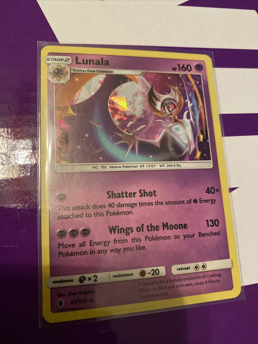  Pokemon Lunala - 61/145 - Rare - Sun & Moon: Guardians Rising :  Toys & Games