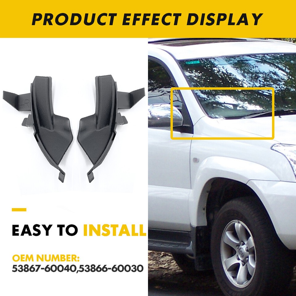 Car Windshield Wiper Side Cowl Trim For 0309 Toyota Land Cruiser Prado