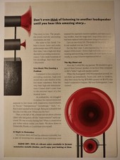 Avantgarde Electronics Hornspeakers Original Print Ad
