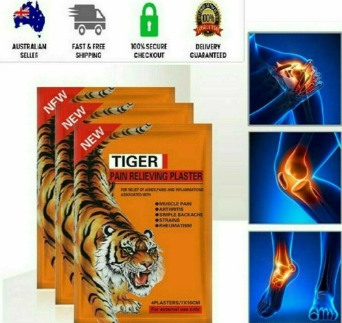 Tiger Pain Balm Relief Plaster Patches - 10 Pack - 40 pcs - 7 x 10 cm Red - Picture 2 of 8