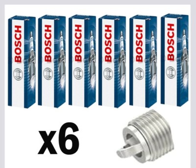 6x Bosch Spark Plugs for NISSAN ELGRAND 2.5 3.5 00->10 E50 E51 Nickel