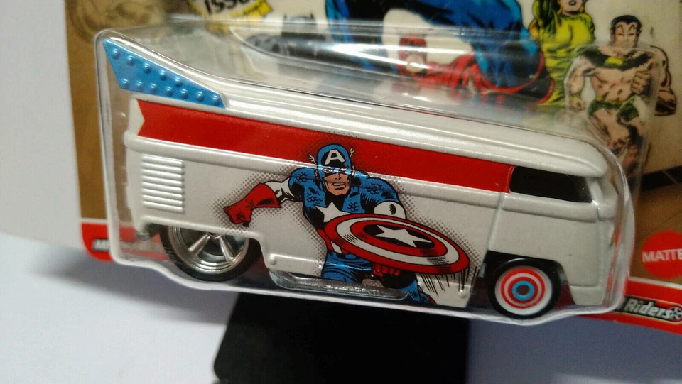 Hot Wheels marvel  Volkswagen T1 drag bus  Captain America (NG30-31) - Photo 2/2