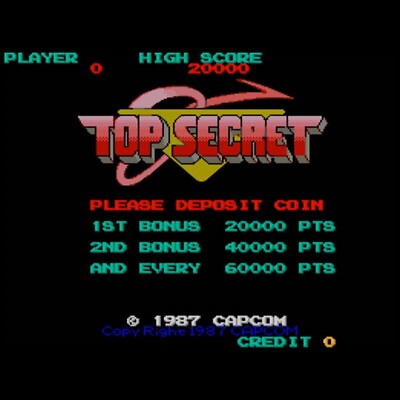 Gebraucht Top Secret Bionic Commando Arcade Spiel PCB P. C. Board Capcom Jamma
