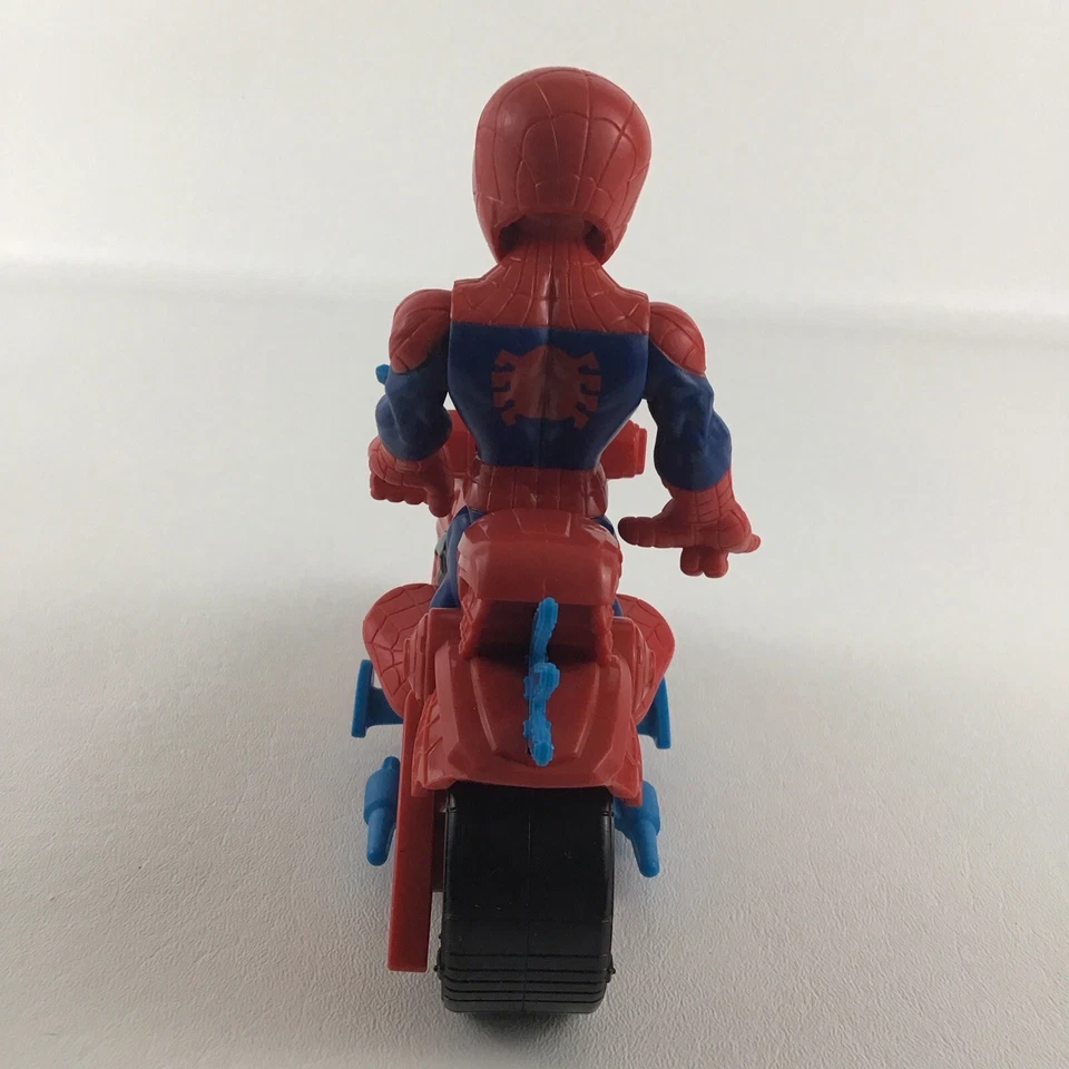 Marvel Super Hero Adventures Spider-Man 5" Figura Swingin Speeder Moto Lote Foto 3 de 4