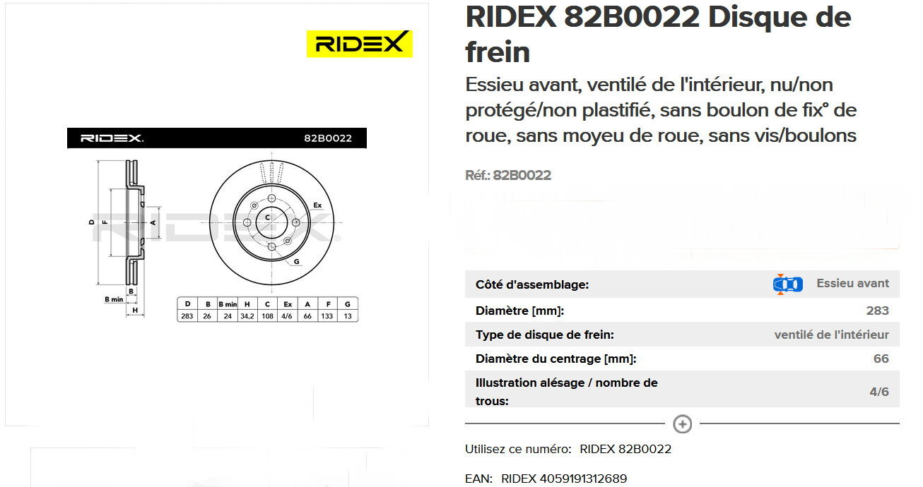 Disques de frein Peugeot 2008 et 3008 pour conduite urbaine et longs trajets - 4