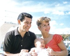 Debbie Reynolds Eddie Fisher and baby Carrie Fisher 1950's 8x10 Photograph