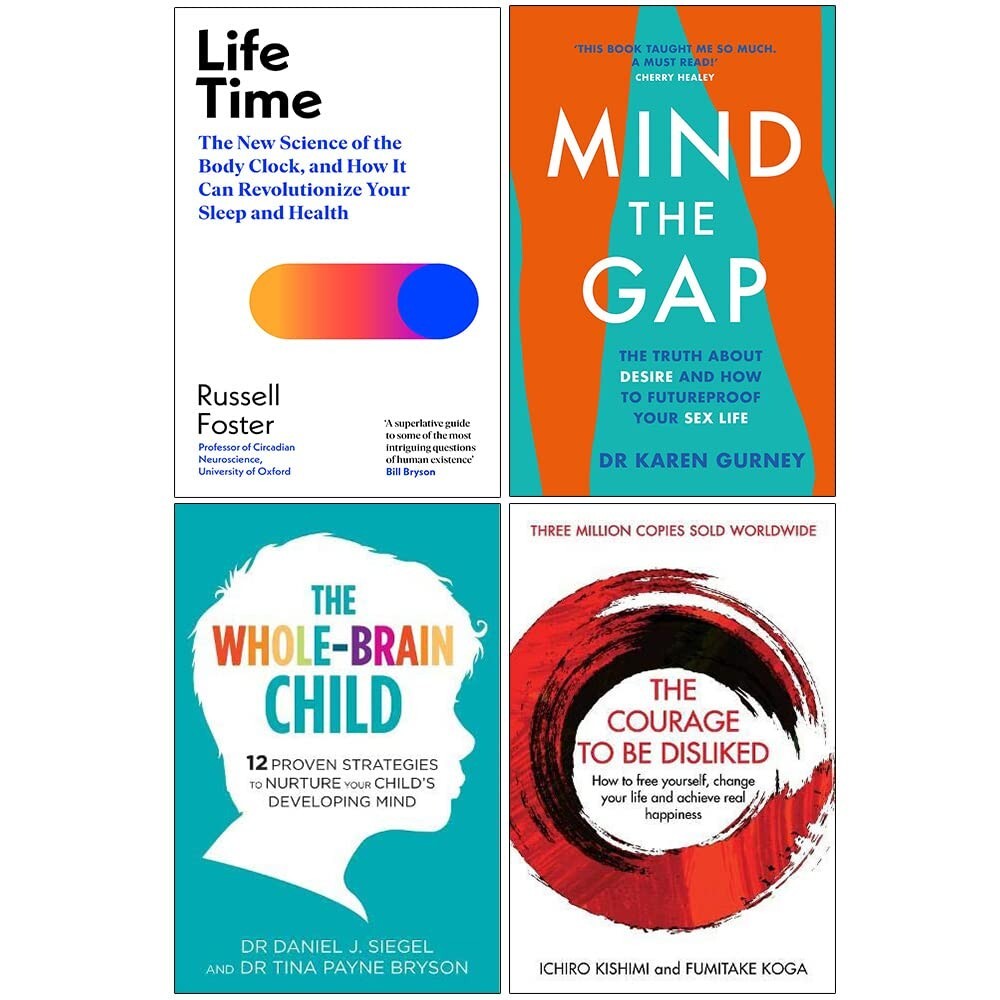Life Time, Whole-Brain Child, Courage To Be Disliked, Mind The Gap 4 Books Set