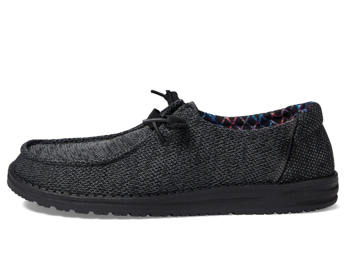 Hey Dude Wendy Sox Women's Casual Shoes, Micro Total Black, W9