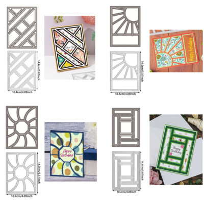 Stitched Rectangle Frame Metal Cutting Dies Stencil Card Making Scrapbook Crafts
