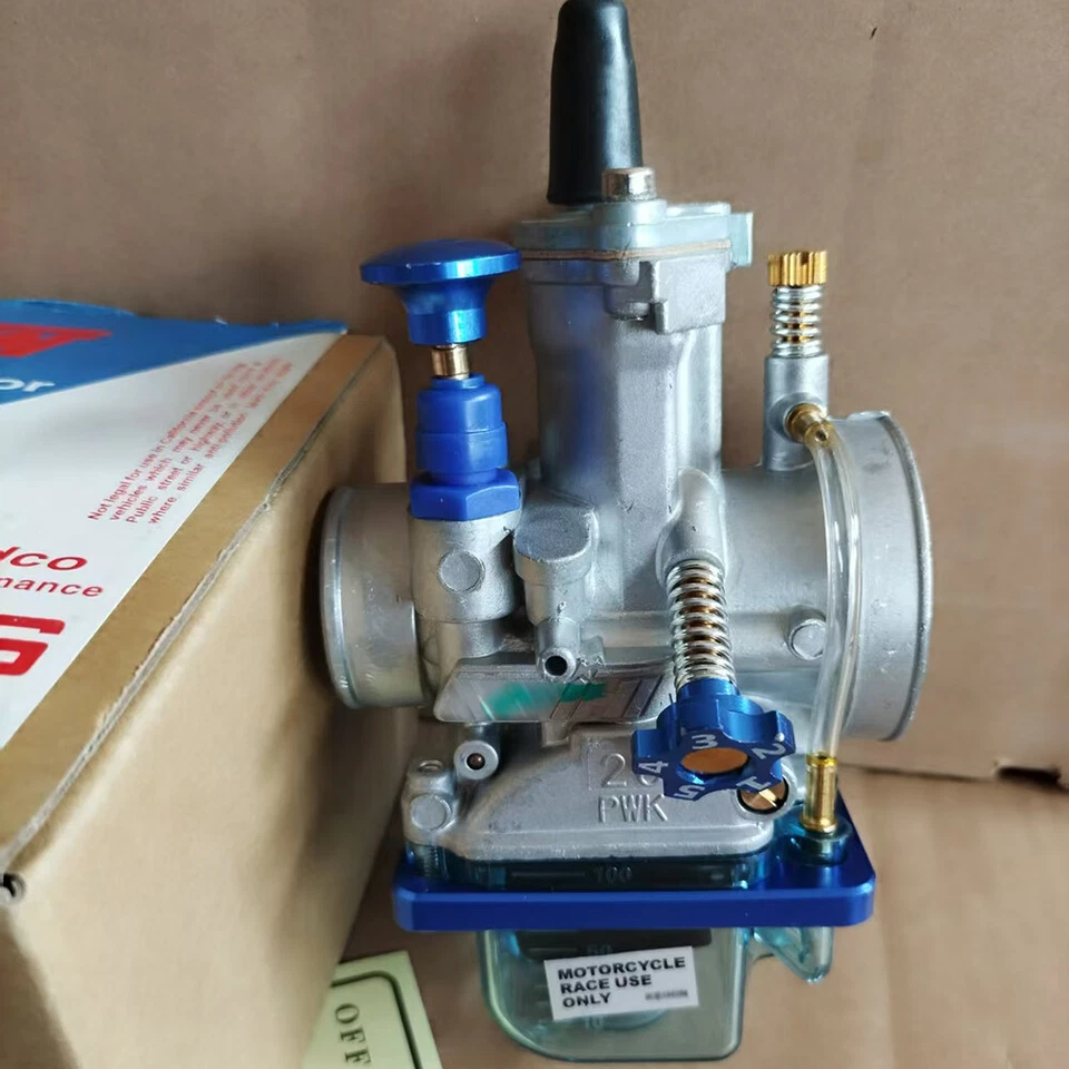 Carburador lateral plano de carreras PWK 28 mm para Honda Yamaha Kawasaki Suzuki Keihin Foto 2 de 4