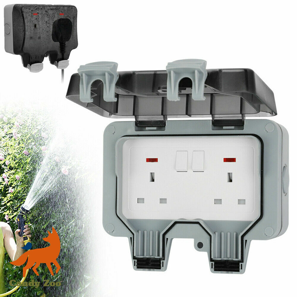 Outdoor/Outside Garden Extension Lead Socket Box IP66 Rated 1m 25m W