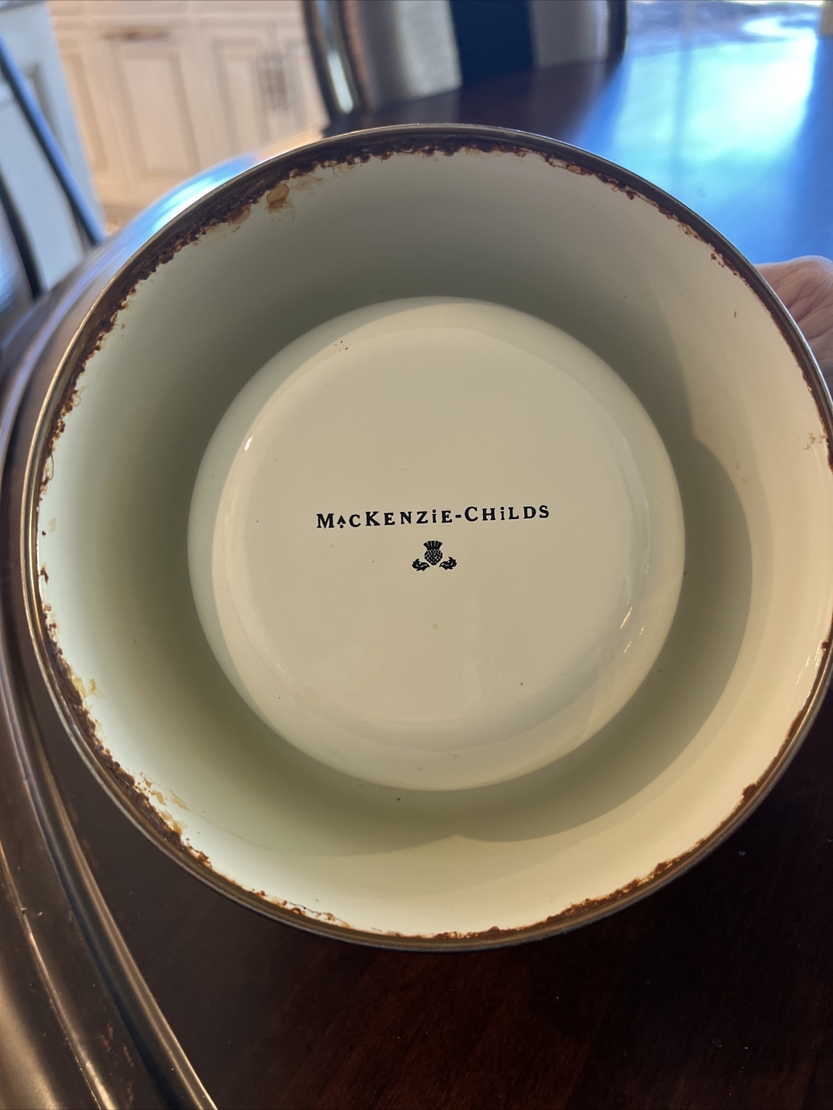 Used MacKenzieChilds Lg Dog Dish eBay