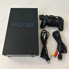 Sony PlayStation2 PS2 black SCPH-30000 Console cotroller tWorking NTSC-J used