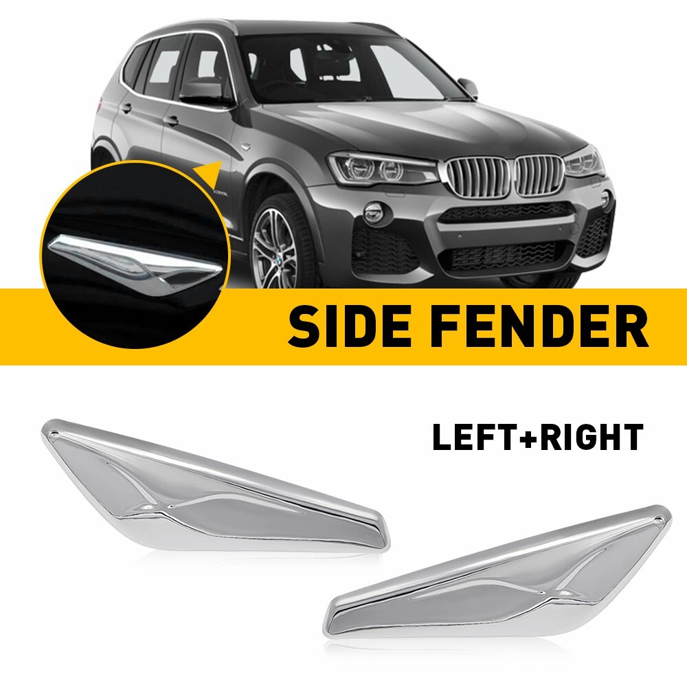 Fender Emblem Moulding Chrome LH RH Side For BMW X3 F25 X4 F26
