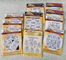 Aunt Martha  s Hot Iron Transfers 10 Angels Cowboys Dogs Uncut New Old Stock