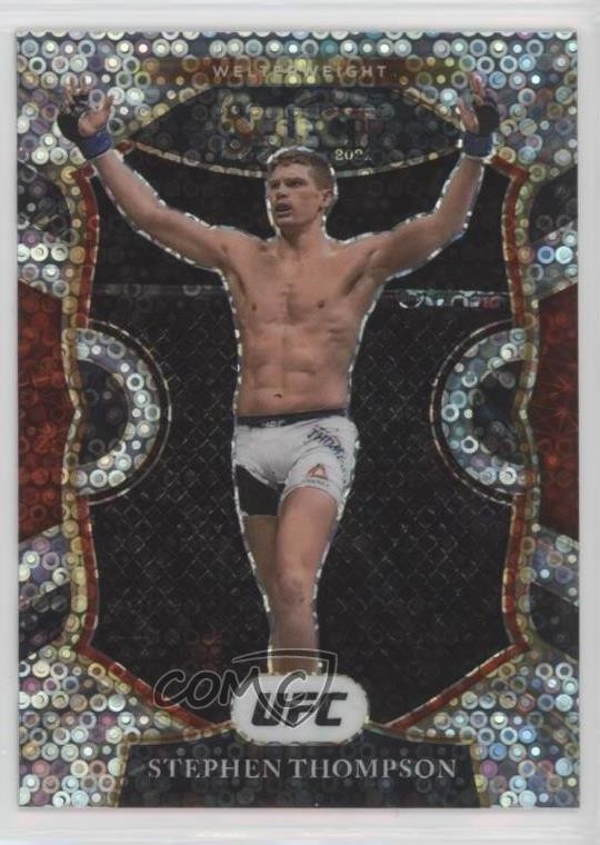 2021 Panini Select UFC Concourse Disco Prizm Stephen Thompson #51 w5b
