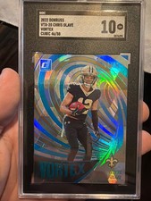 2022 donruss chris olave vortex cubic 46/50 SGC 10