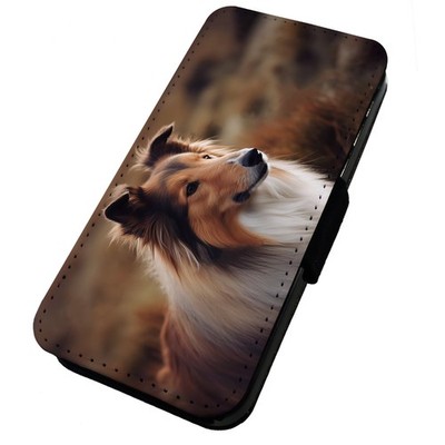 Bedruckte Flip Handyhülle iPhone, Samsung & Huawei Hunde Rough Collie