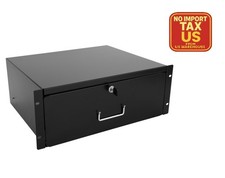 Rack Mount DJ 19" Rack Case Equipment Deep Drawer 4U 4 Space Locking Lockable