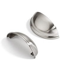 2 PCS 21/2" Drawer Pulls Satin Nickel Cabinet Cup Hardware 64mm Center