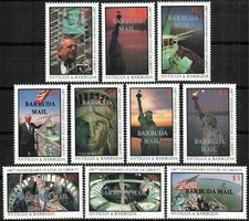 Barbuda Stamp 905-914  - Statue of Liberty centennial