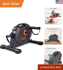 Digital Monitor Mini Bike - Silent Under-Desk Exerciser for All Fitness Levels