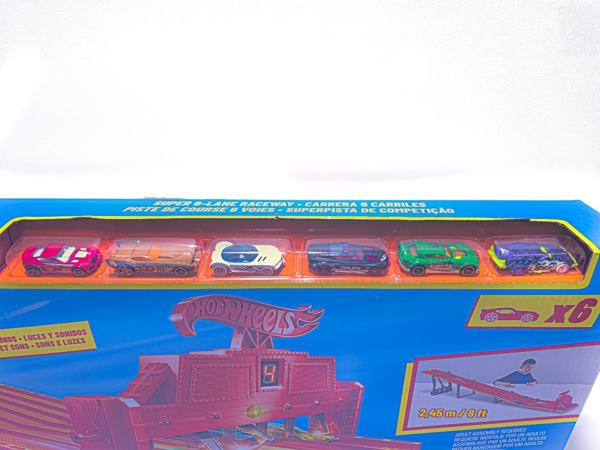 Hot Wheels Super 6 Lane Raceway Playset for sale online | eBay