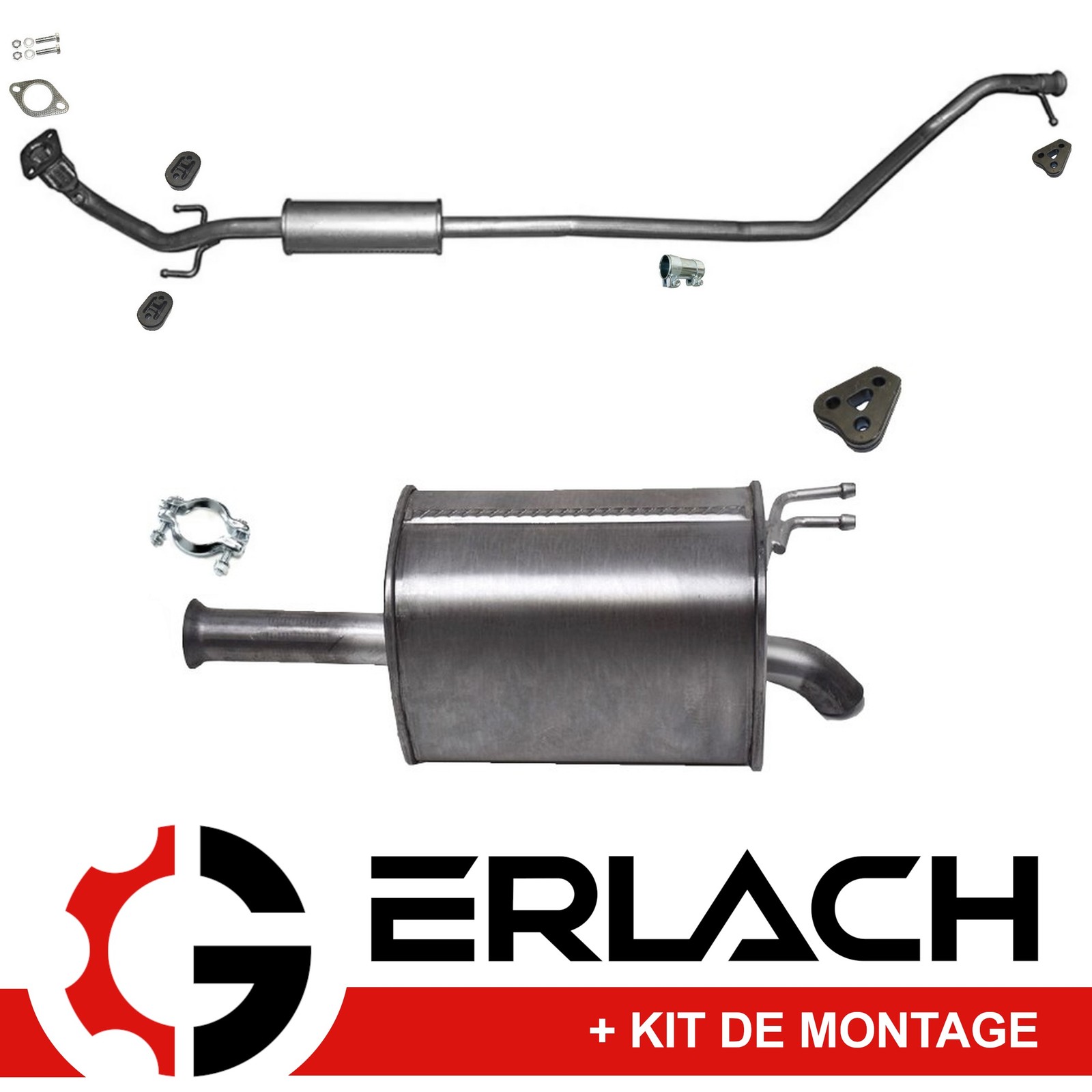 Silencieux d'échappement arrière pour Hyundai i10 1.2 essence modèle 9568