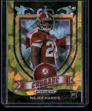 2021 Panini Prizm Draft Picks Collegiate #172 Najee Harris Gold Ice