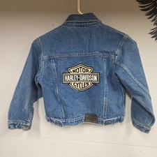 Harley-Davidson Boys Blue Denim Jean Jacket Size 7