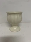 Vintage Hull USA A34 Cream Pedestal Planter Urn Vase Mid Century Pottery