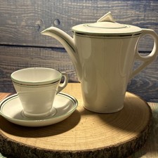 VINTAGE GLADSTONE ART DECO CHINA COFFEE POT + CUP & SAUCER (543A)