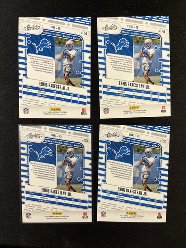 2024 Panini Absolute #158 Ennis Rakestraw Jr. 3X BASE & 1 BLUE FOIL 4 CARDS DET - Foto 2 di 2