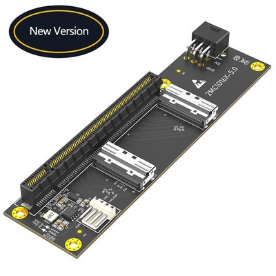 PCI- Express PCIe 5.0 x16 to Dual MCIO SFF-1016 Adapter Card