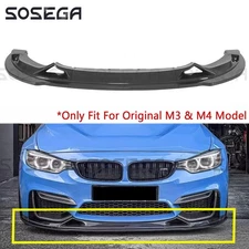 For BMW F80 M3 F82 F83 M4 2015-2020 R Style Carbon Front Bumper Lip Splitter Kit