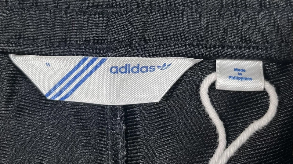 Adidas Originals Track Pants Mens Small Black White 3-Stripes Trefoil Zip Hem - Image 3 of 4