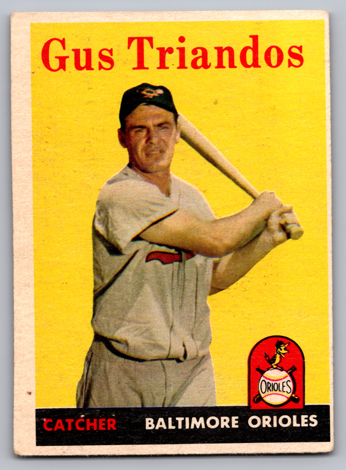 1958 TOPPS #429 GUS TRIANDOS ORIOLES