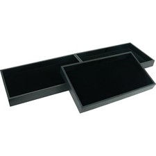 3 Black Velvet Chain Pad Jewelry Display  Tray
