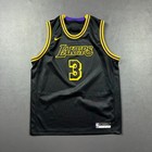 100% Authentic Anthony Davis Nike Lakers Black Mamba City Jersey Size Youth XL