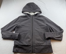 Eddie Bauer Sherpa Lined Hoodie Full Zip Jacket Women s Size L Gray