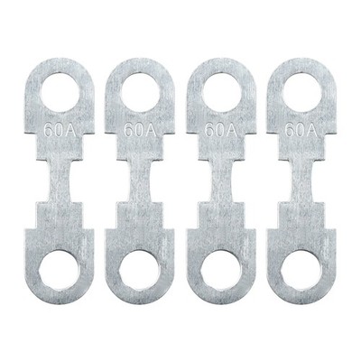 4pcs 60una Flat Fuse Strip Metal Silver Tone for AutoCC32V Universal