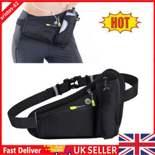Sports Hydration Belt Bag Running Belt Waist Pack Bum Bag w/ Water Bottle Holder