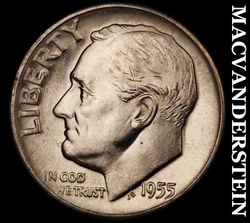 1955-D Roosevelt Dime- Silver Choice Gem Brilliant Uncirculated  #i4104