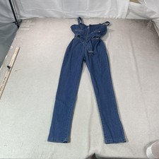 Fashion Nova Jumpsuit Womens Medium Blue Deni...