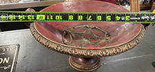 Wood molded plastic Handled Pedestal Bowl, Br...