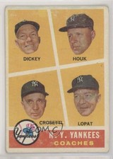 1960 Topps Frank Crosetti Bill Dickey Ralph Houk Eddie Lopat #465 HOF 1m8