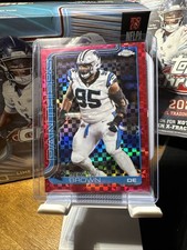 2025 Topps Chrome Derrick Brown #47 Hot Pink X-Factor Refractor CAROLINA PANTHER